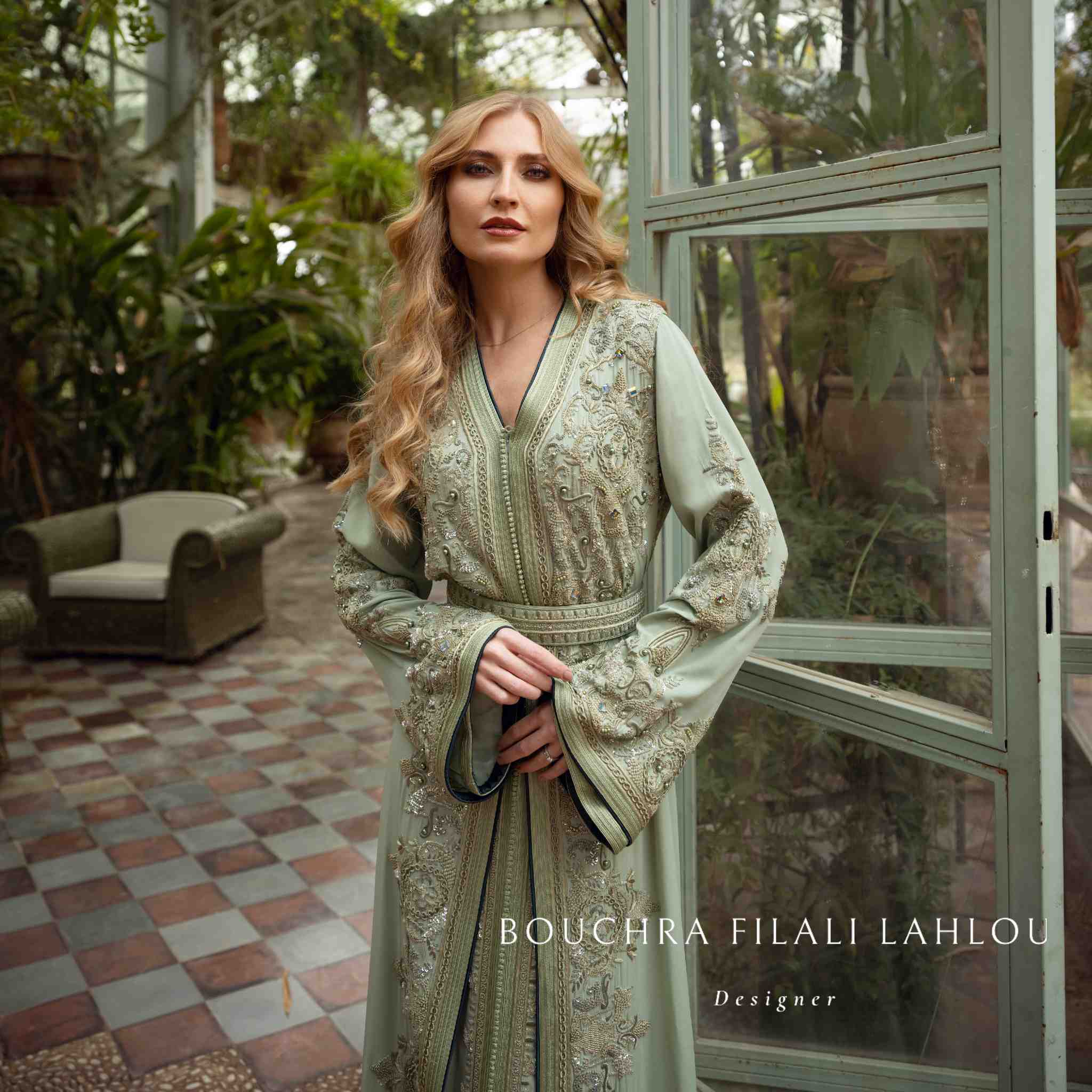 Soft Anise - Luxury Moroccan Kaftan